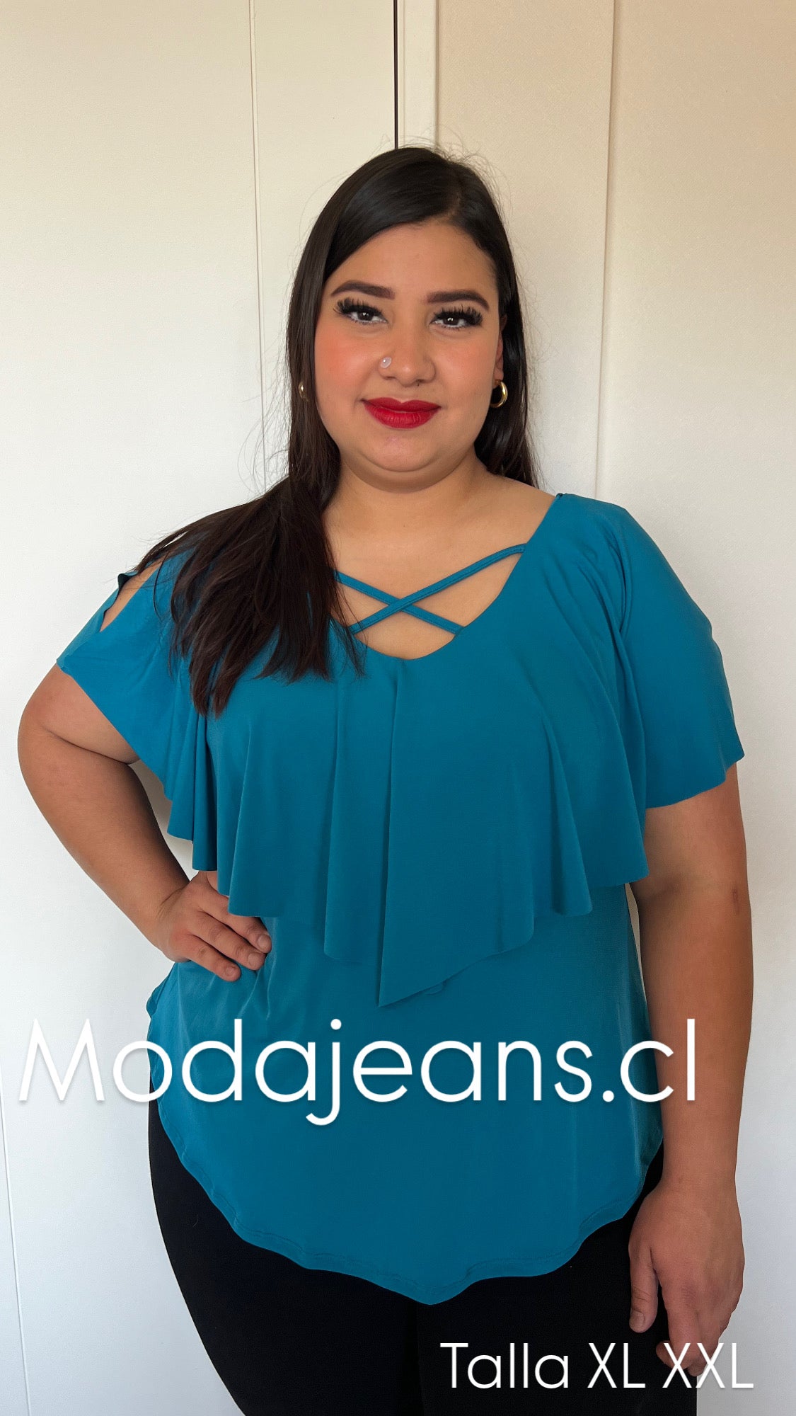 Blusa DISIMULA LA GUATITA DELALTAL. vuelo liso