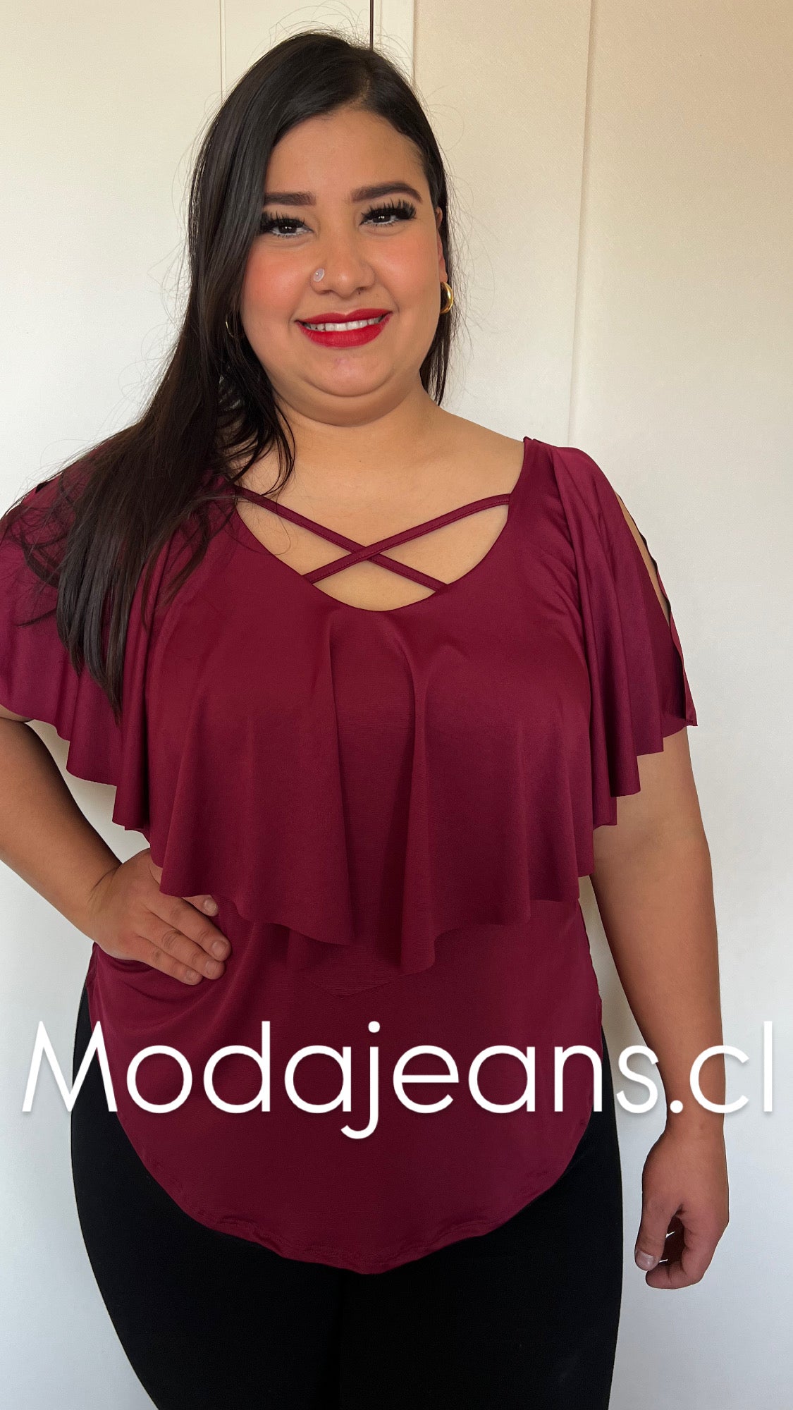Blusa DISIMULA LA GUATITA DELALTAL. vuelo liso
