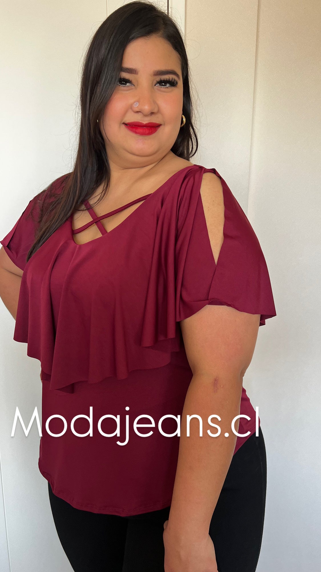 Blusa DISIMULA LA GUATITA DELALTAL. vuelo liso