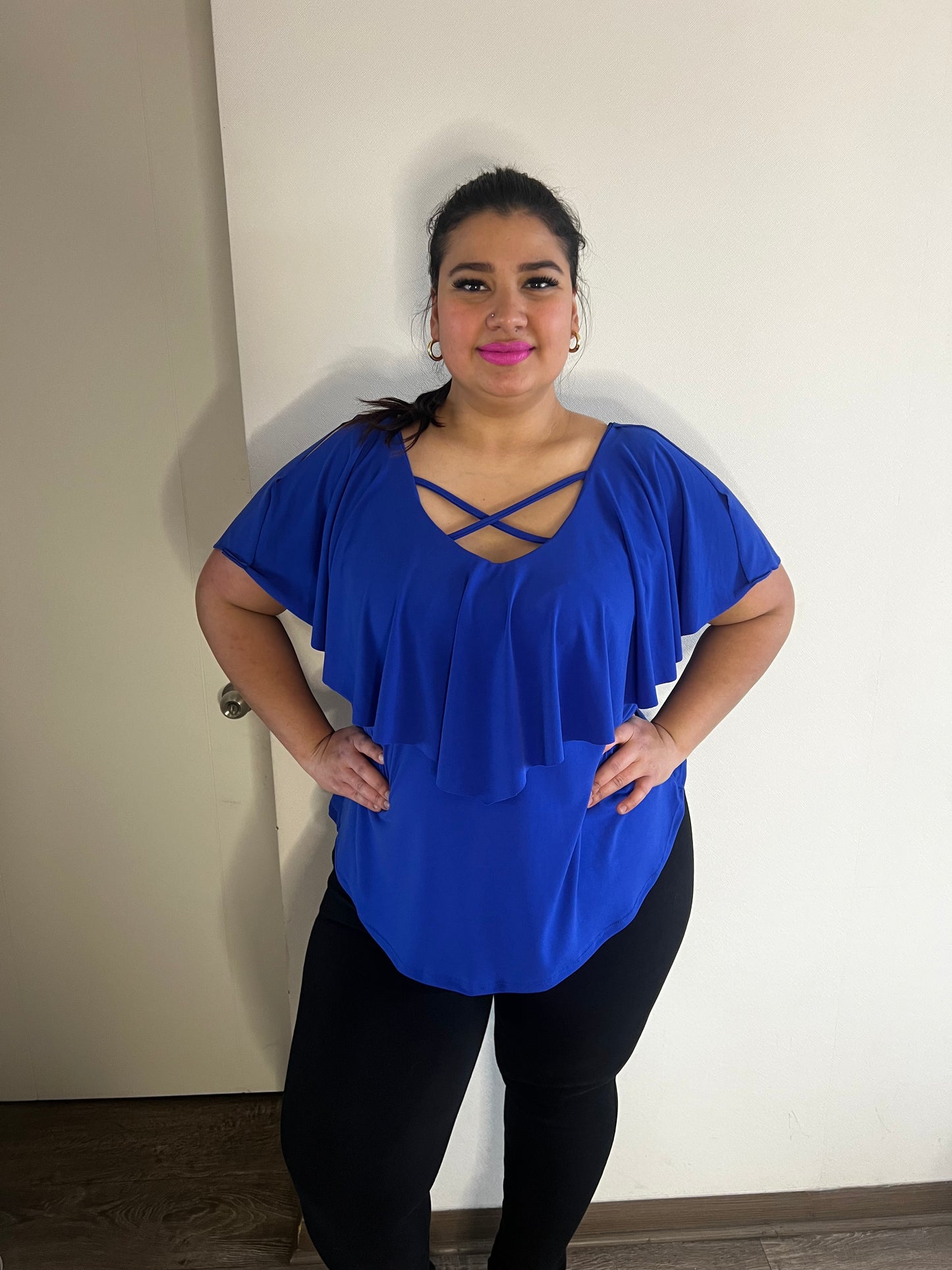 Blusa DISIMULA LA GUATITA DELALTAL. vuelo liso