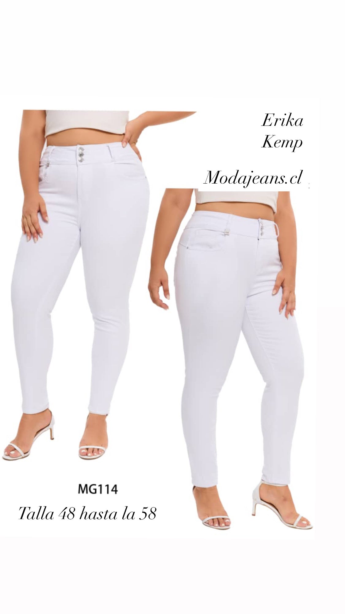 Jeans Blanco talla 50 52 56