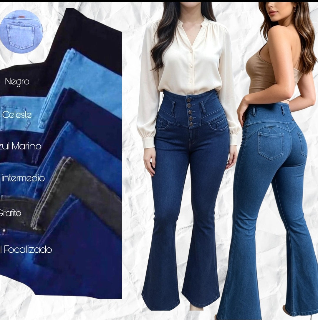 Jeans Fajero Flare control adbomen
