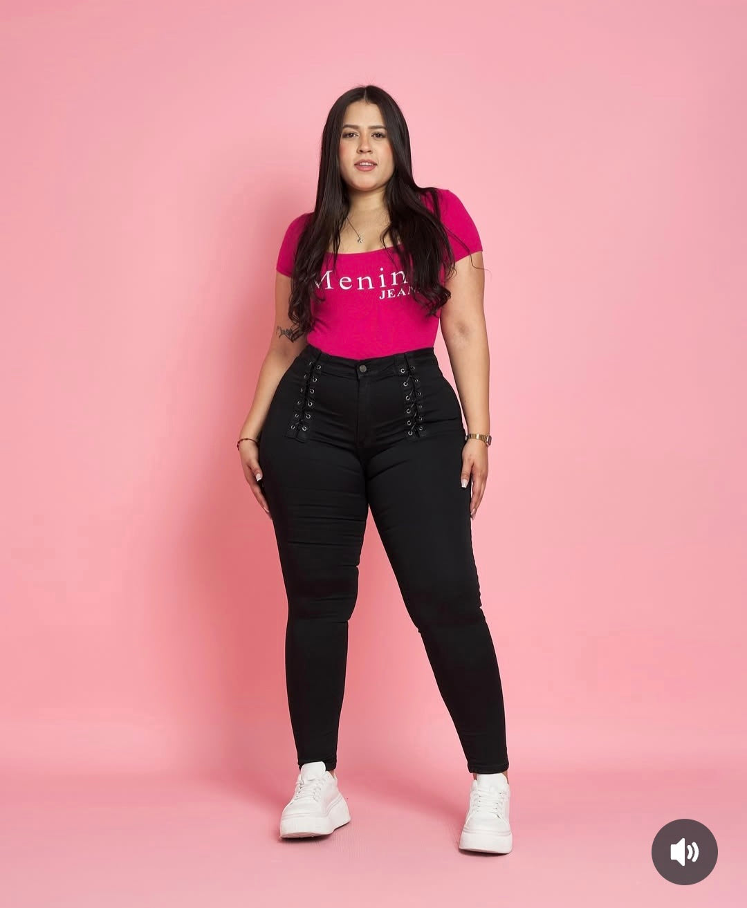 Jeans Skiny negro Trenzado