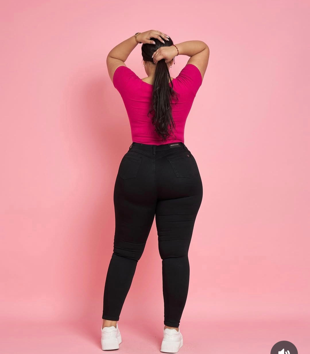 Jeans Skiny negro Trenzado
