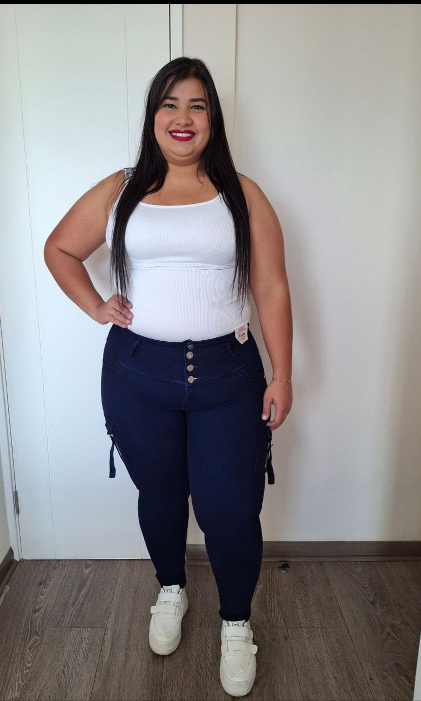 Jeans Fajero cargo Pitillo