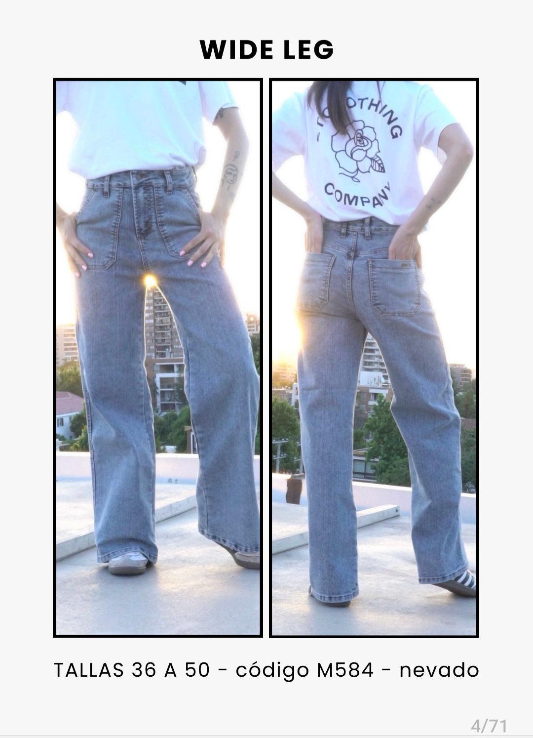 Jeans wide leg
