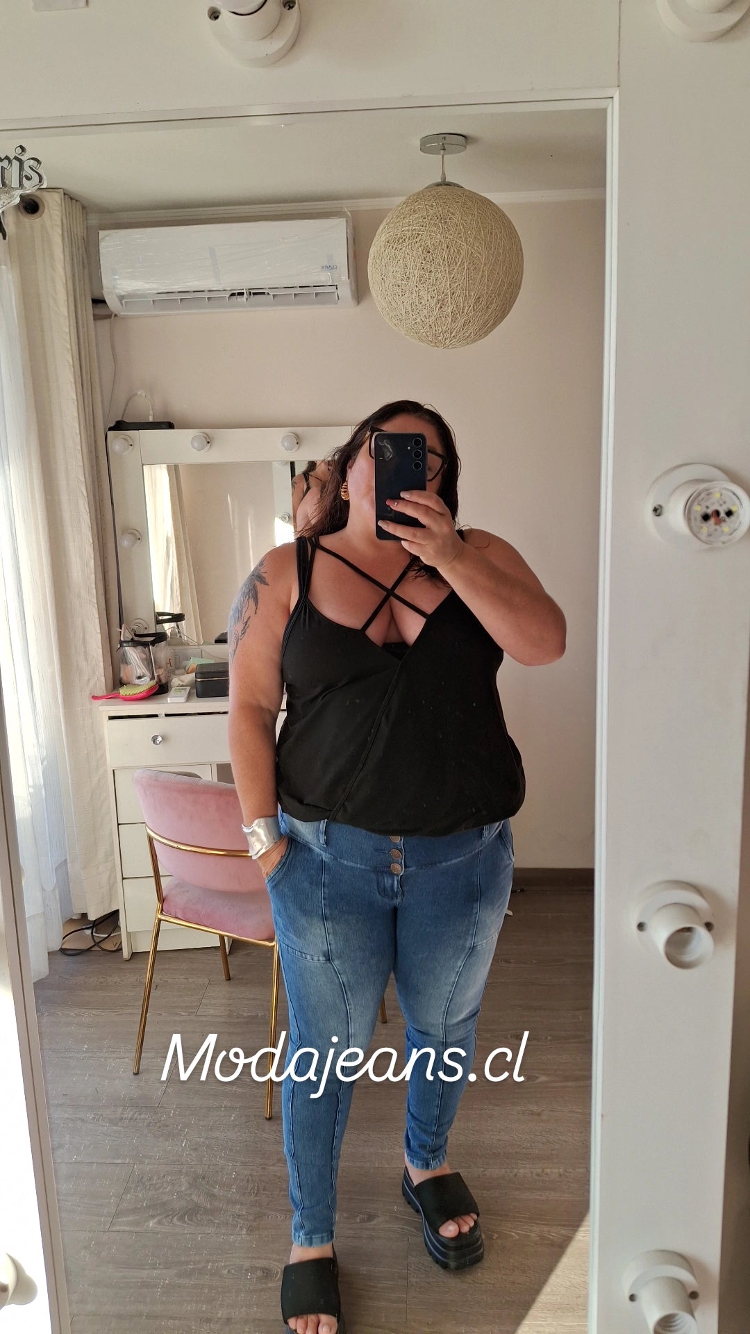 Jeans Fajero con Bolsillos Talla M y L