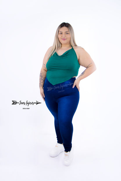 Jeans Fajero sin Botones Pitillo