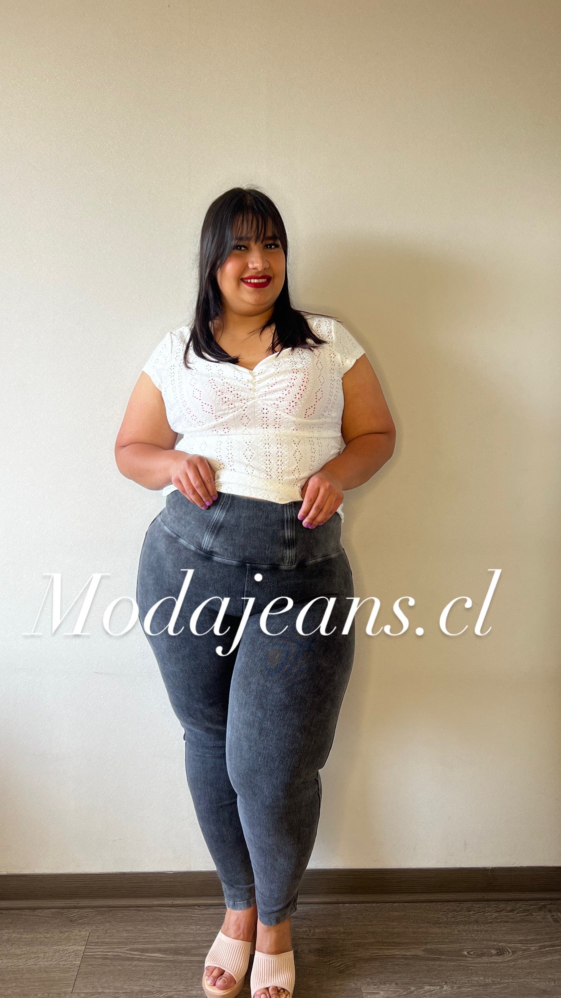 Jeans Fajero sin Botones Pitillo