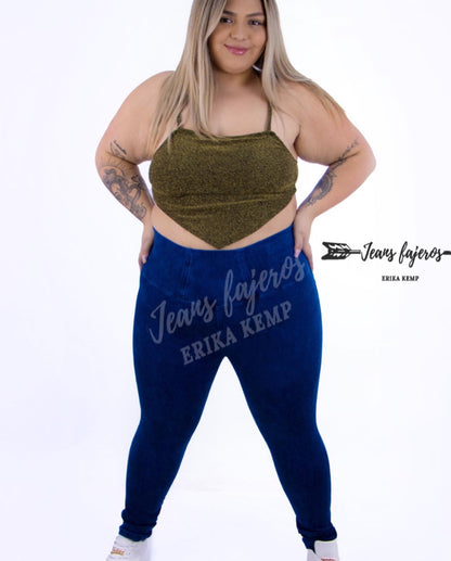 Jeans Fajero sin Botones Pitillo