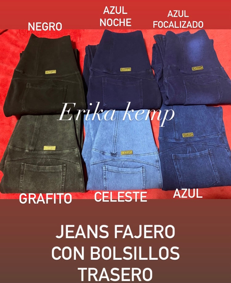 Jeans Fajero sin Botones Pitillo