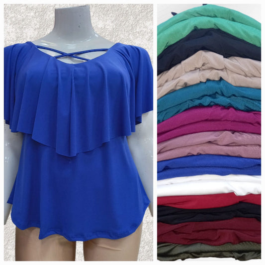 Blusa  DISIMULA LA GUATITA DELALTAL.     vuelo liso