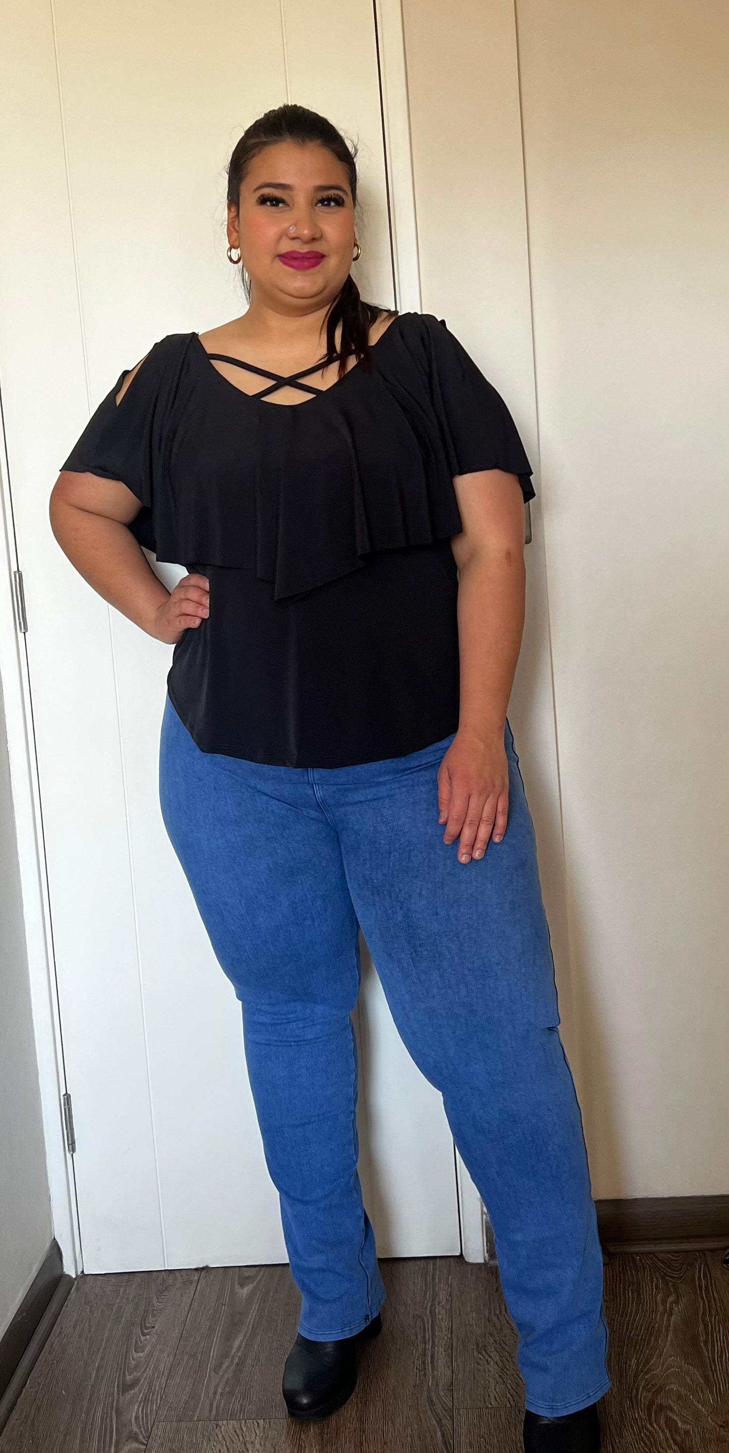JEANS FAJERO VIRAL: RECTO  SIN BOTONES Talla L  XL XXL(44 hasta la 58)
