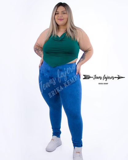 Jeans Fajero sin Botones Pitillo