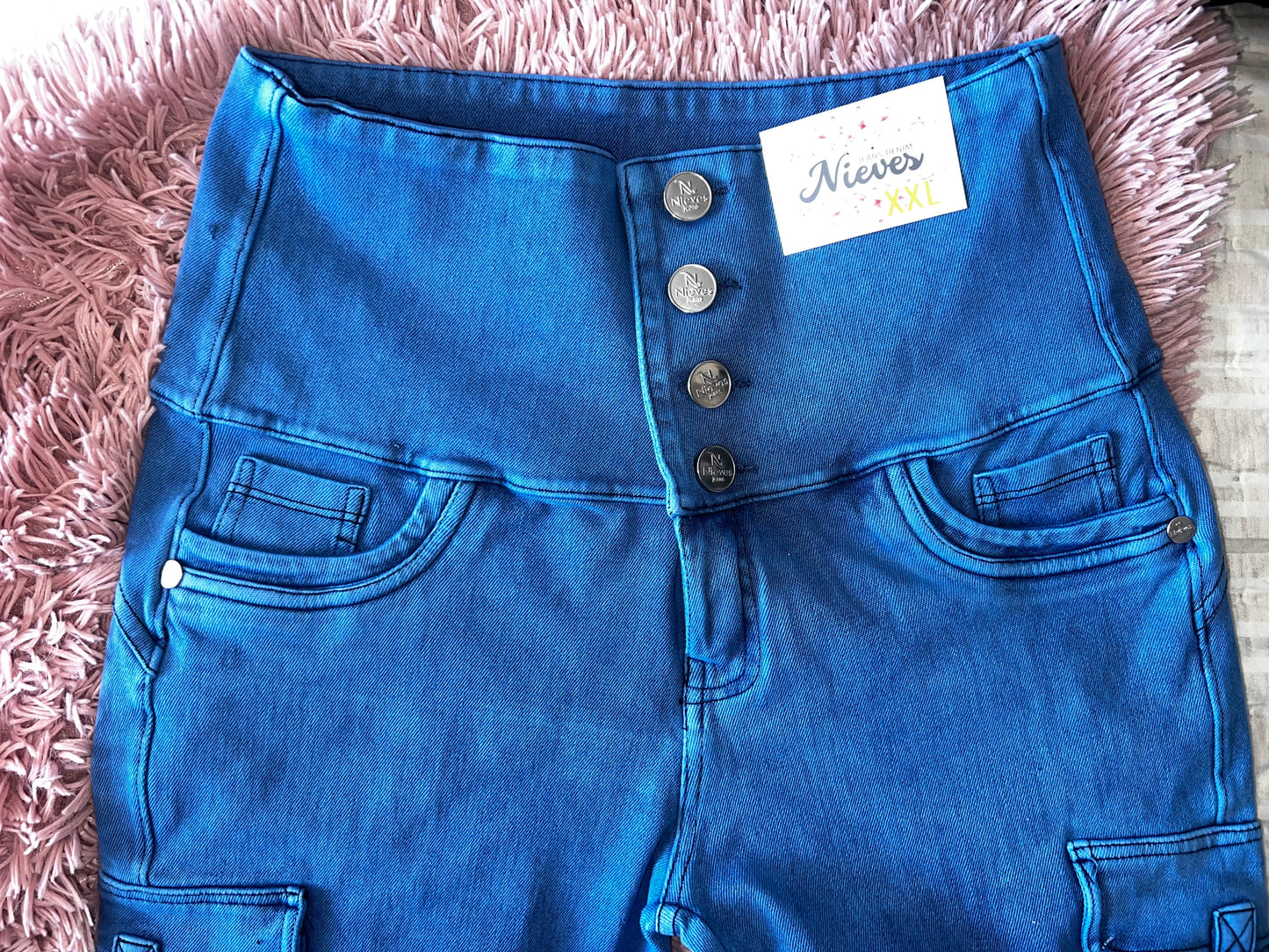 Jeans Fajero Flare CARGO CON BOTONES