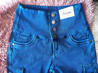 Jeans Fajero Flare CARGO CON BOTONES