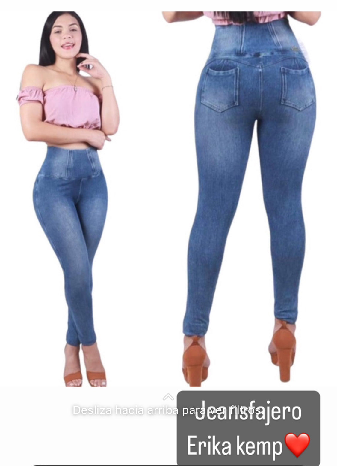 Jeans Fajero sin Botones Pitillo