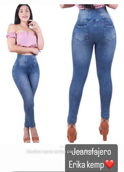 Jeans Fajero sin Botones Pitillo