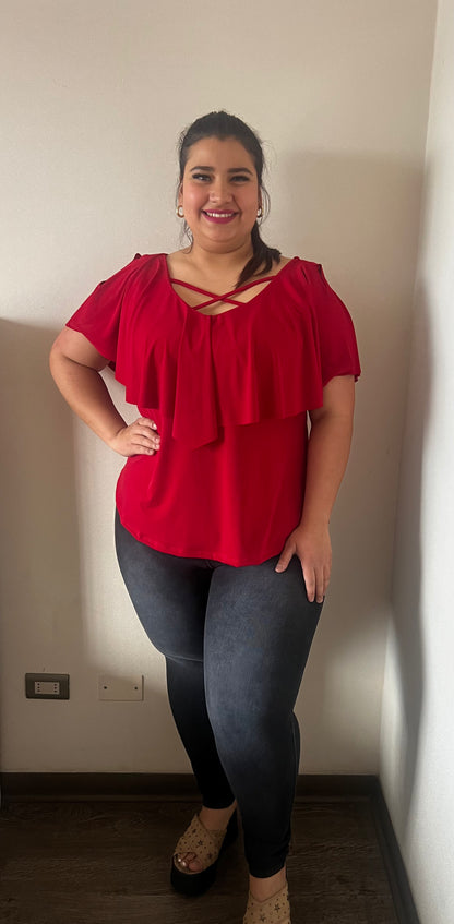 Blusa  DISIMULA LA GUATITA DELALTAL.     vuelo liso