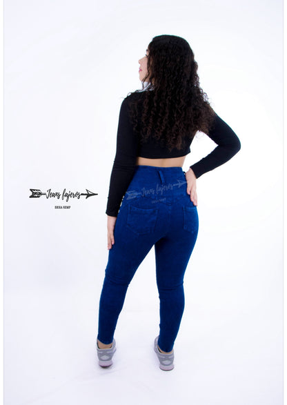 Jeans fajero pitillo cinco botones