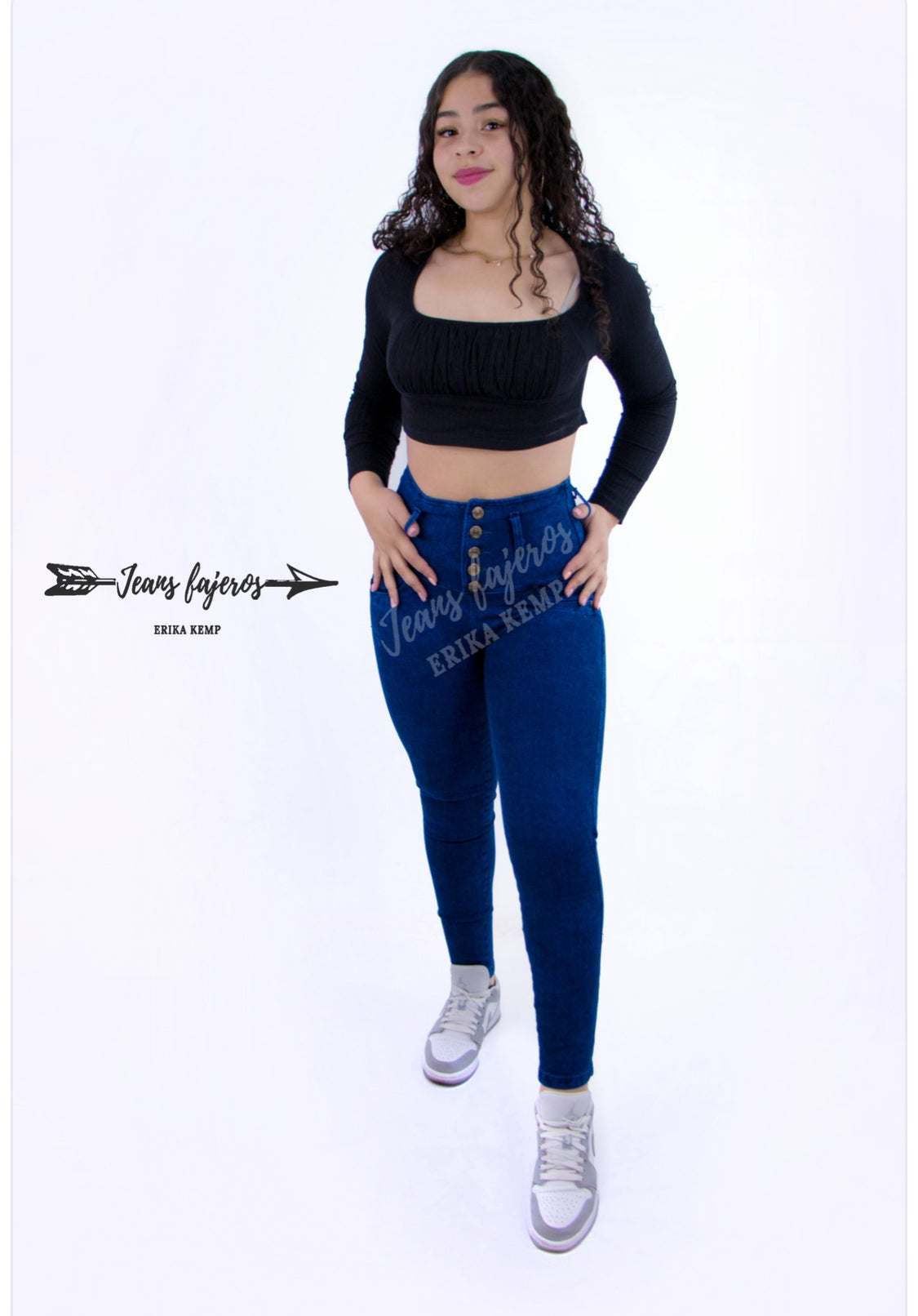 Jeans fajero pitillo cinco botones