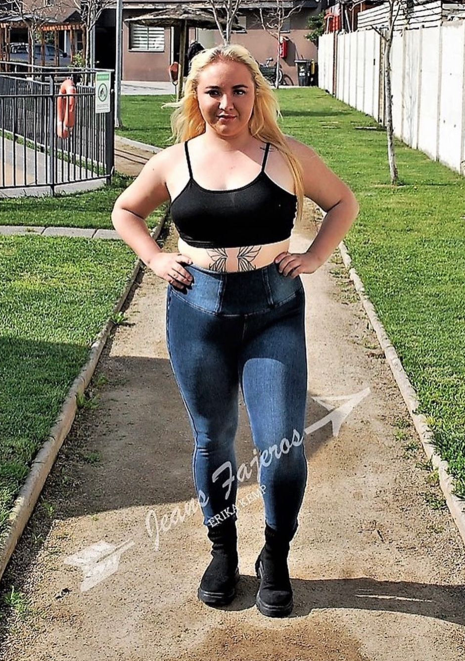 Jeans Fajero sin Botones Pitillo