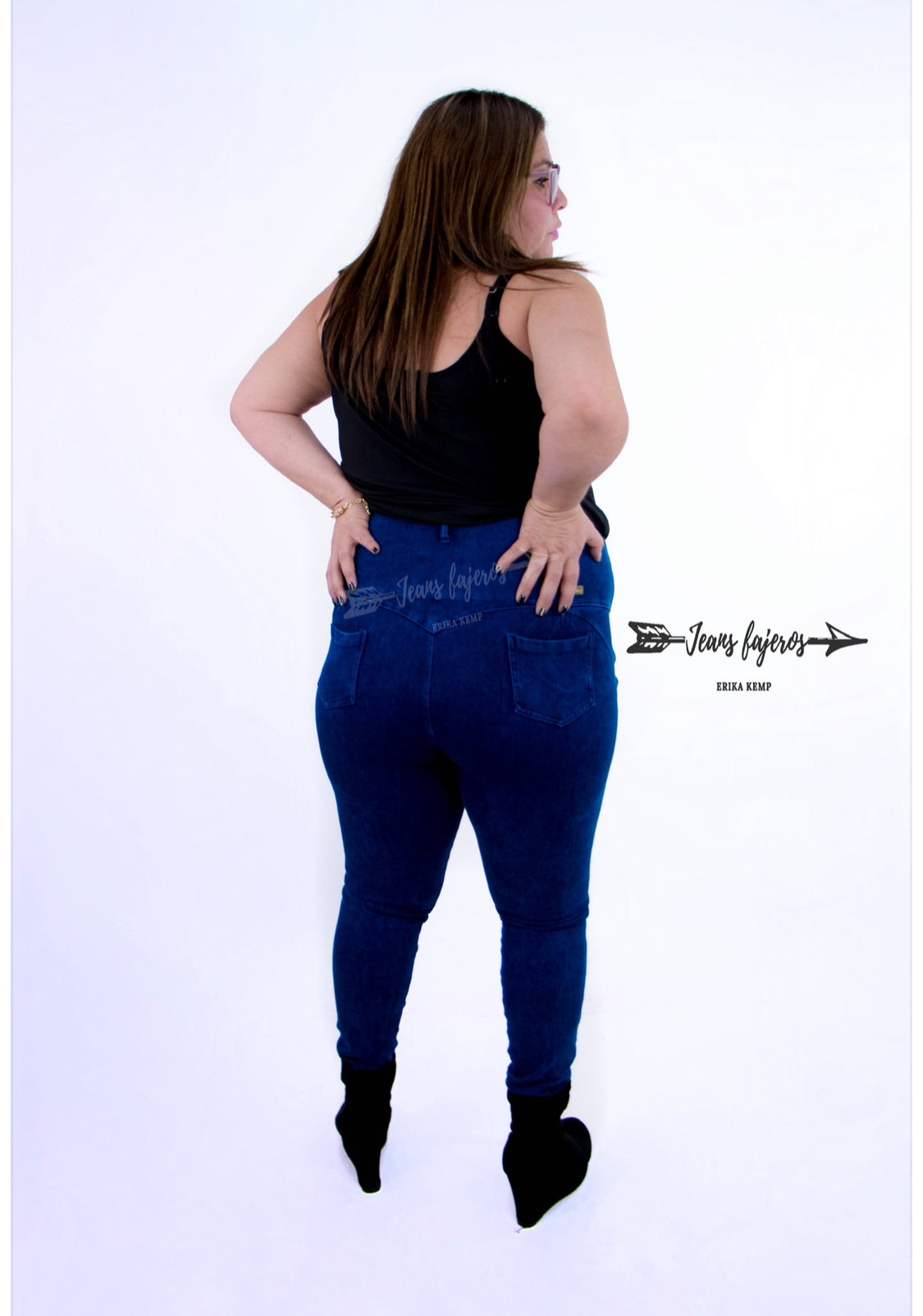 Jeans fajero pitillo cinco botones