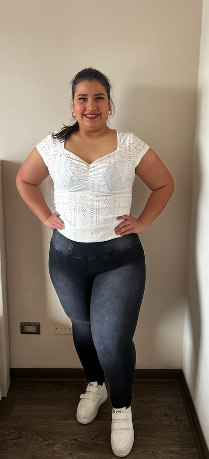 Jeans Fajero sin Botones Pitillo