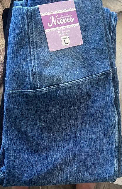 Jeans Fajero sin Botones Pitillo