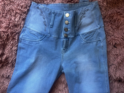 Jeans fajero pitillo cinco botones