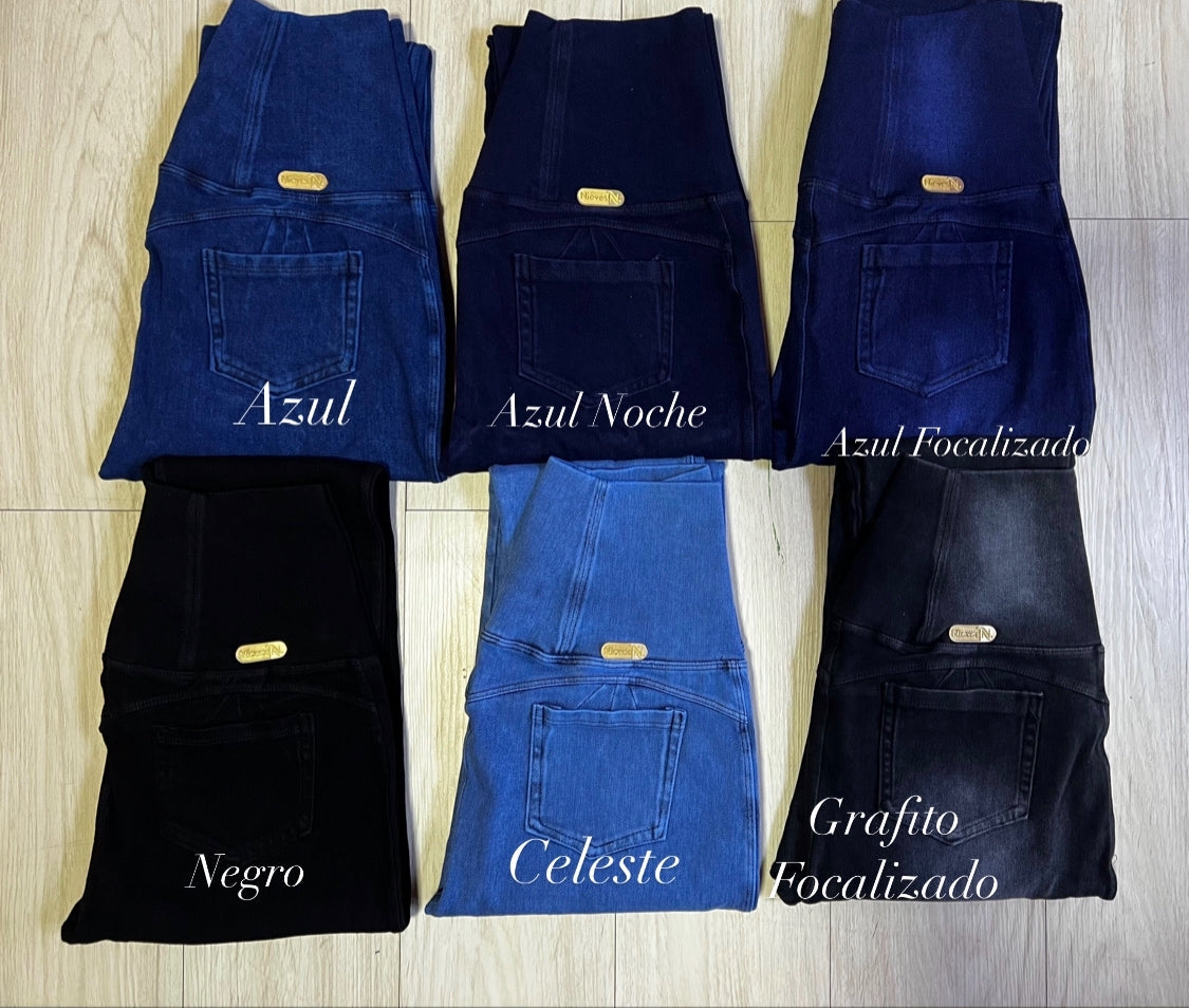 Jeans Fajero sin Botones Pitillo