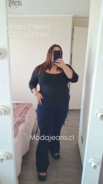 Flare cargo sin Botones            XL XXL