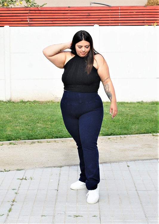 JEANS FAJERO VIRAL: RECTO  SIN BOTONES Talla L  XL XXL(44 hasta la 58)