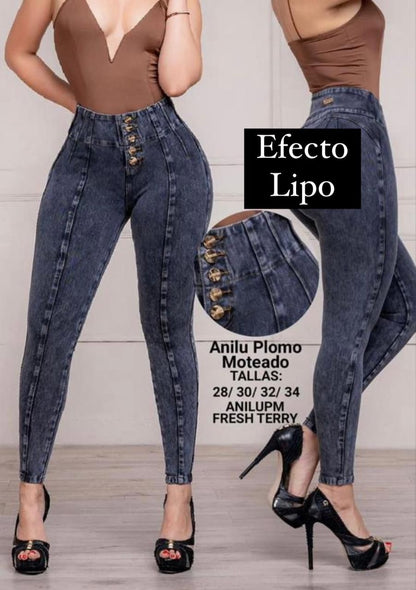 JEANS FAJERO: EFECTO LIPO control de abdomen. Talla L