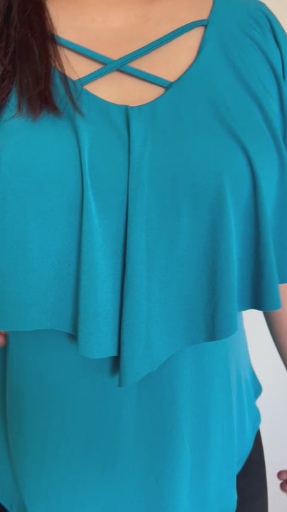 Blusa  DISIMULA LA GUATITA DELALTAL.     vuelo liso