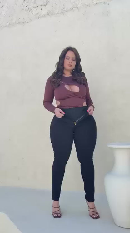 Jeans con Faja Negro de Brasil Original.