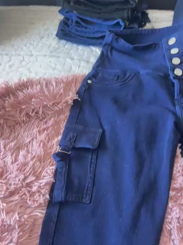 Jeans Fajero Flare CARGO CON BOTONES