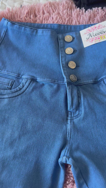 Jeans Fajero Flare CARGO CON BOTONES