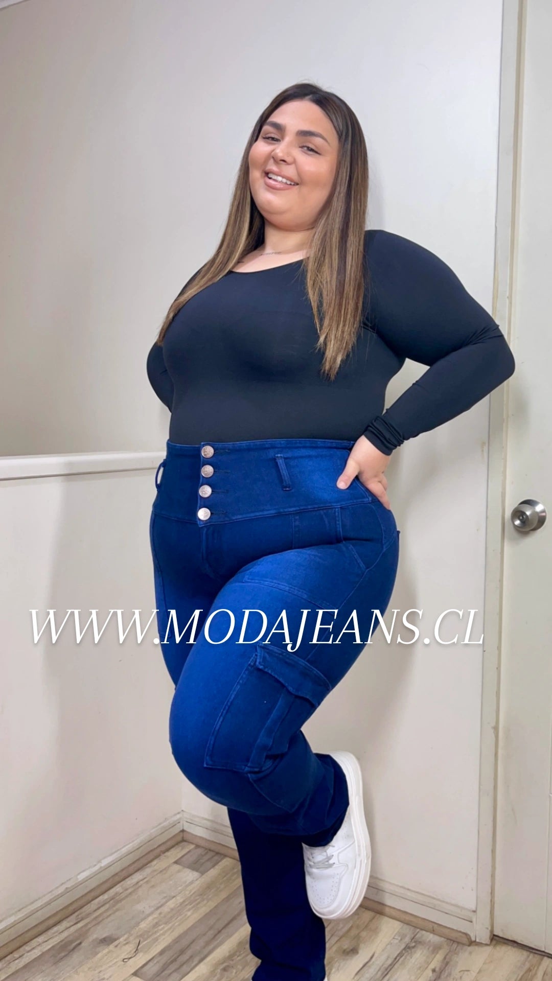 jeans Fajero Cargo recto   Control adbomen   (AMANDA)