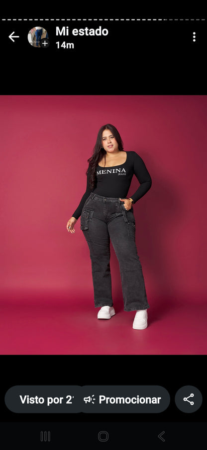 Jeans Cargo Grafito 1105