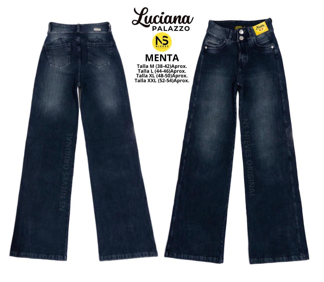 Jeans fajero Palazo Luciana talla xl menta