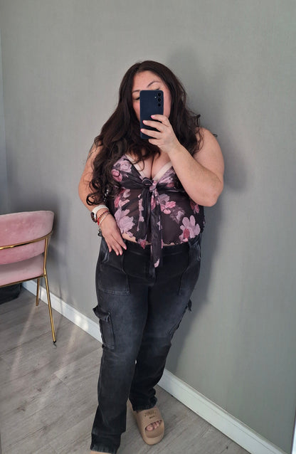 JEANS FAJERO: CARGO RECTO CON BOTONES Talla