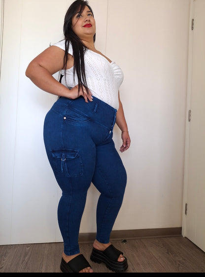 Jeans Fajero cargo Pitillo