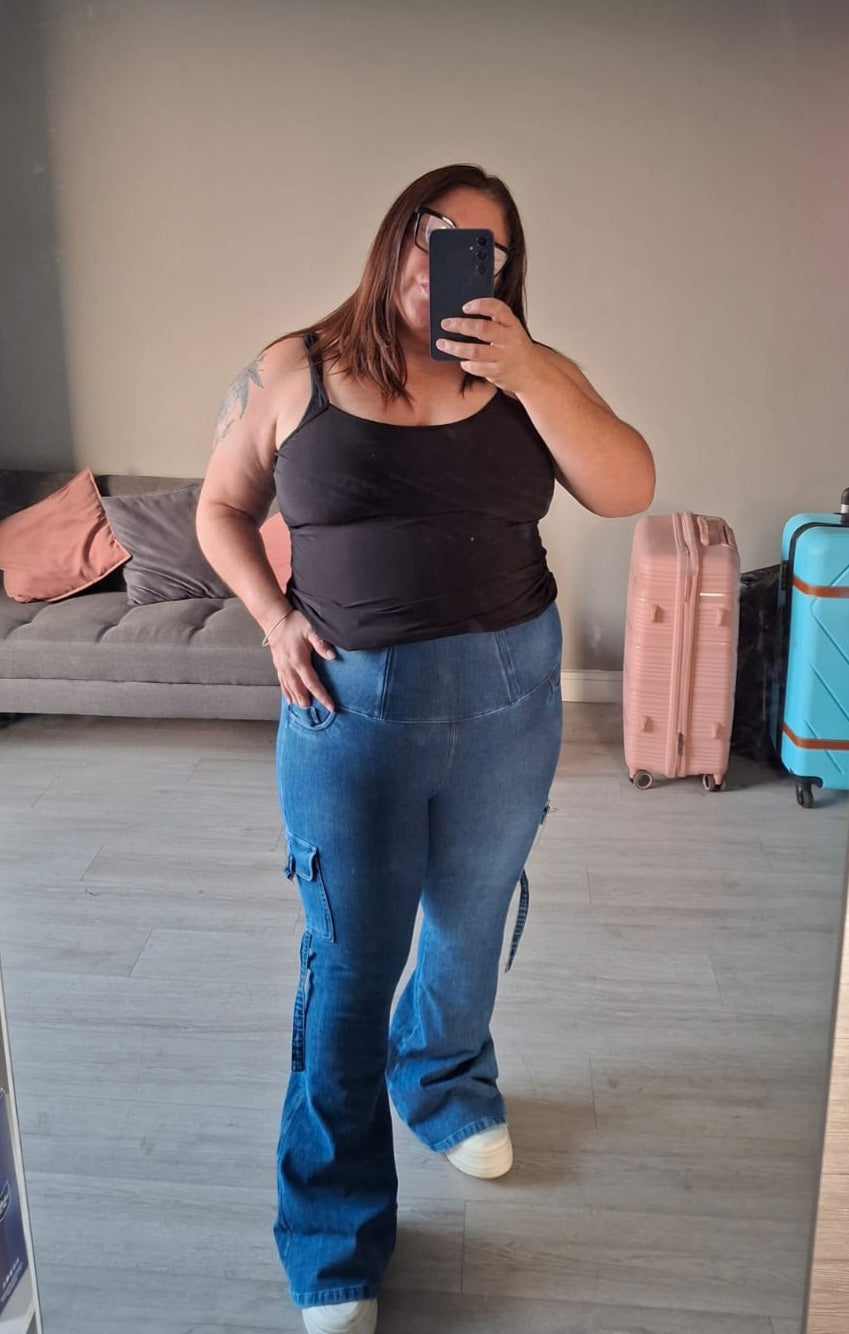 Flare cargo sin Botones            XL XXL