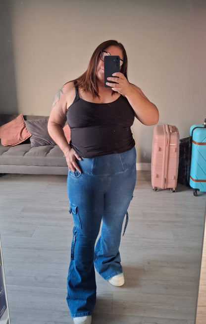 Flare cargo sin Botones            XL XXL