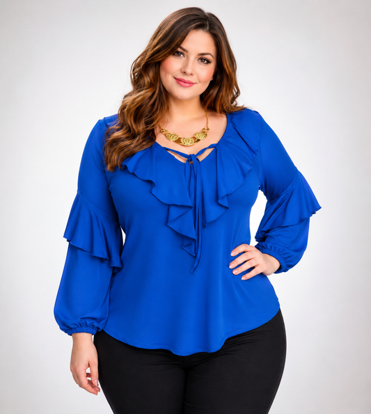 Blusa azul rey talla XL