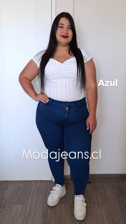 Jeans Fajero: pitillo un Boton.