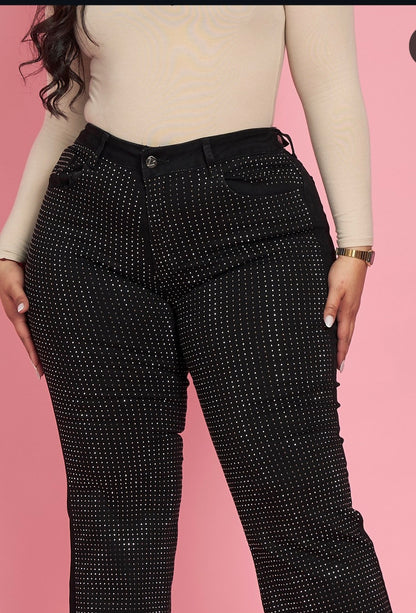 Jeans Negro  full Brillo