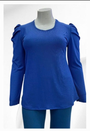 Blusa manga Larga Princes Azul  talla  XL