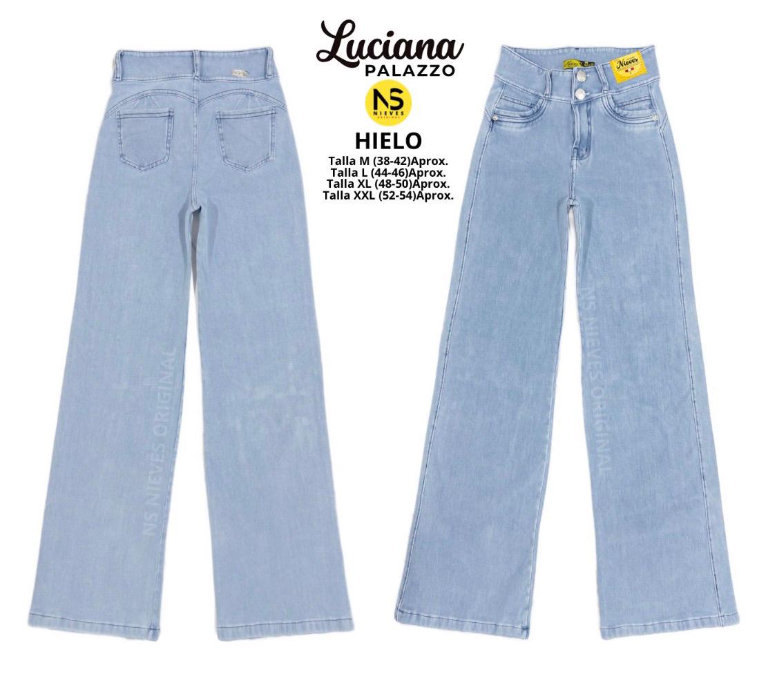 Jeans fajero Palazo Luciana talla xl menta